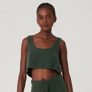Alo yoga CASHMERE PLUSH WAFFLE CROPPED TANK